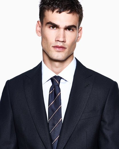 Regular-fit shirt in striped luxury cotton