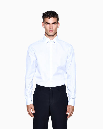 Regular-fit shirt in striped luxury cotton