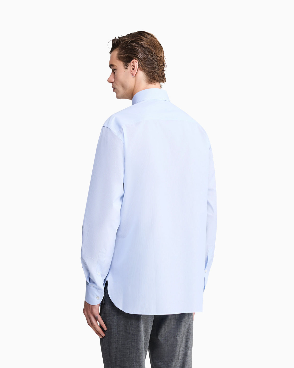 Regular-fit shirt in luxury striped cotton