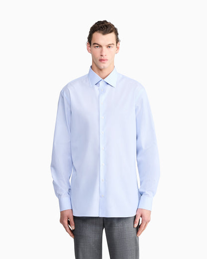 Regular-fit shirt in luxury striped cotton