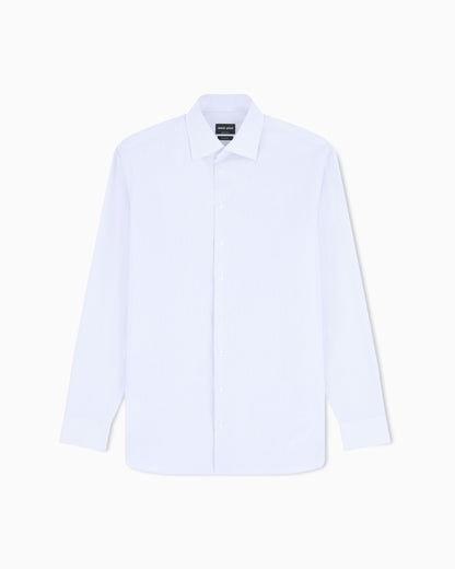 Regular-fit shirt in luxury striped cotton