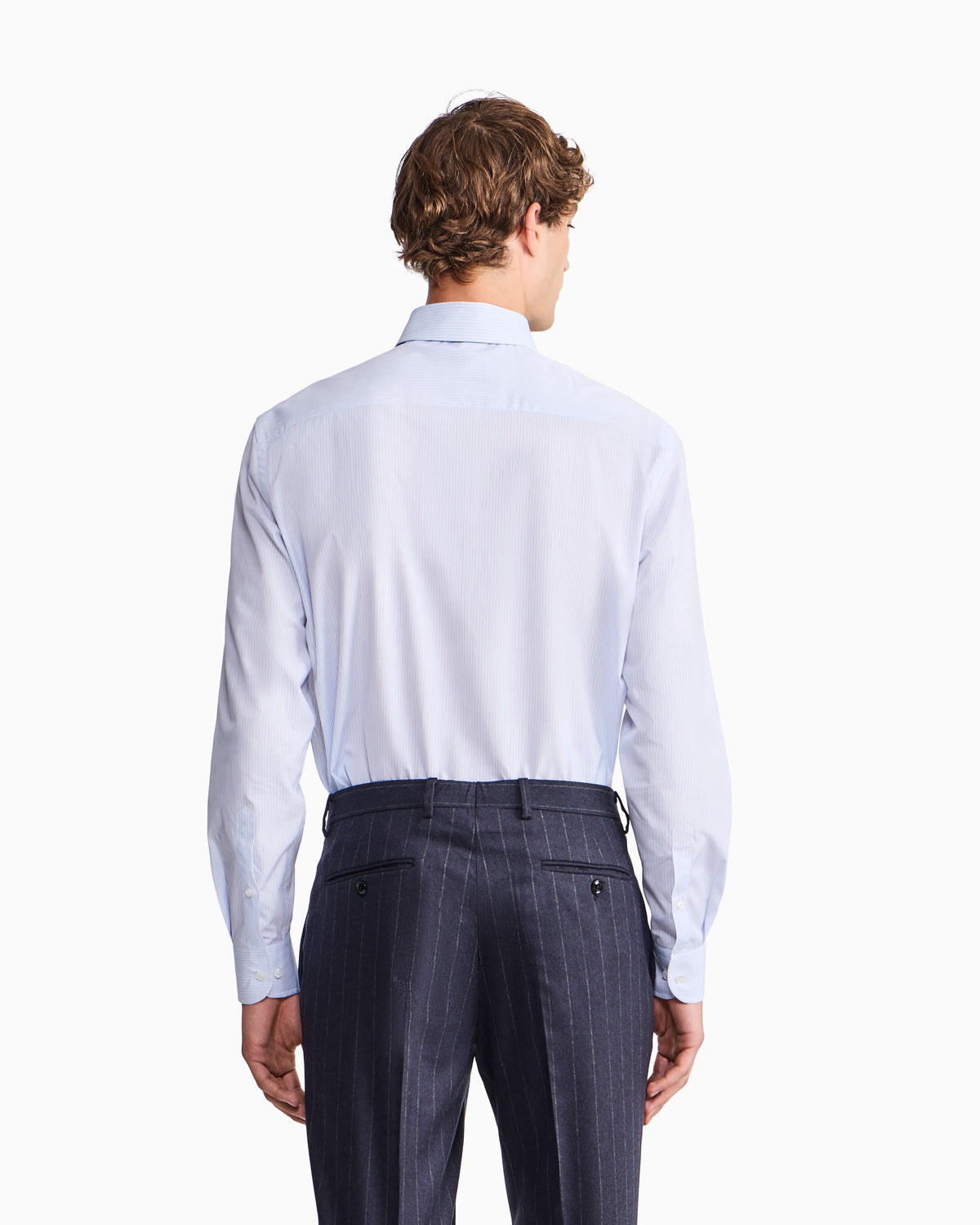 Regular fit shirt in yarn-dyed striped cotton