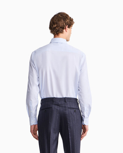 Regular fit shirt in yarn-dyed striped cotton