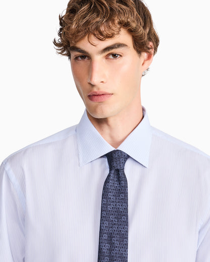 Regular fit shirt in yarn-dyed striped cotton