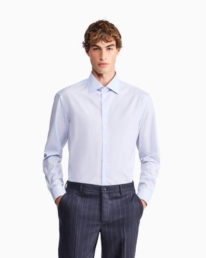Regular fit shirt in yarn-dyed striped cotton
