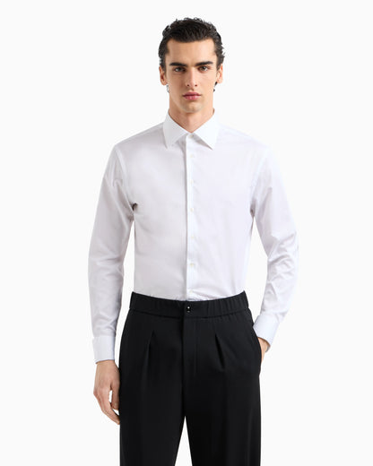 Regular-fit shirt in luxury cotton twill