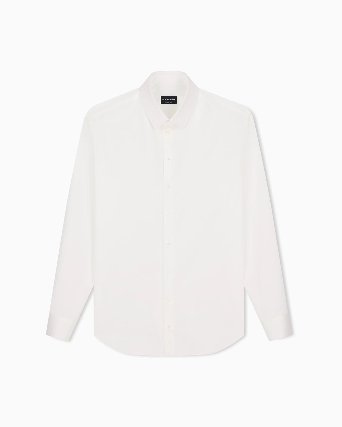 Regular fit shirt in cotton twill with exposed buttons