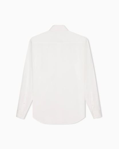 Regular fit shirt in cotton twill with exposed buttons