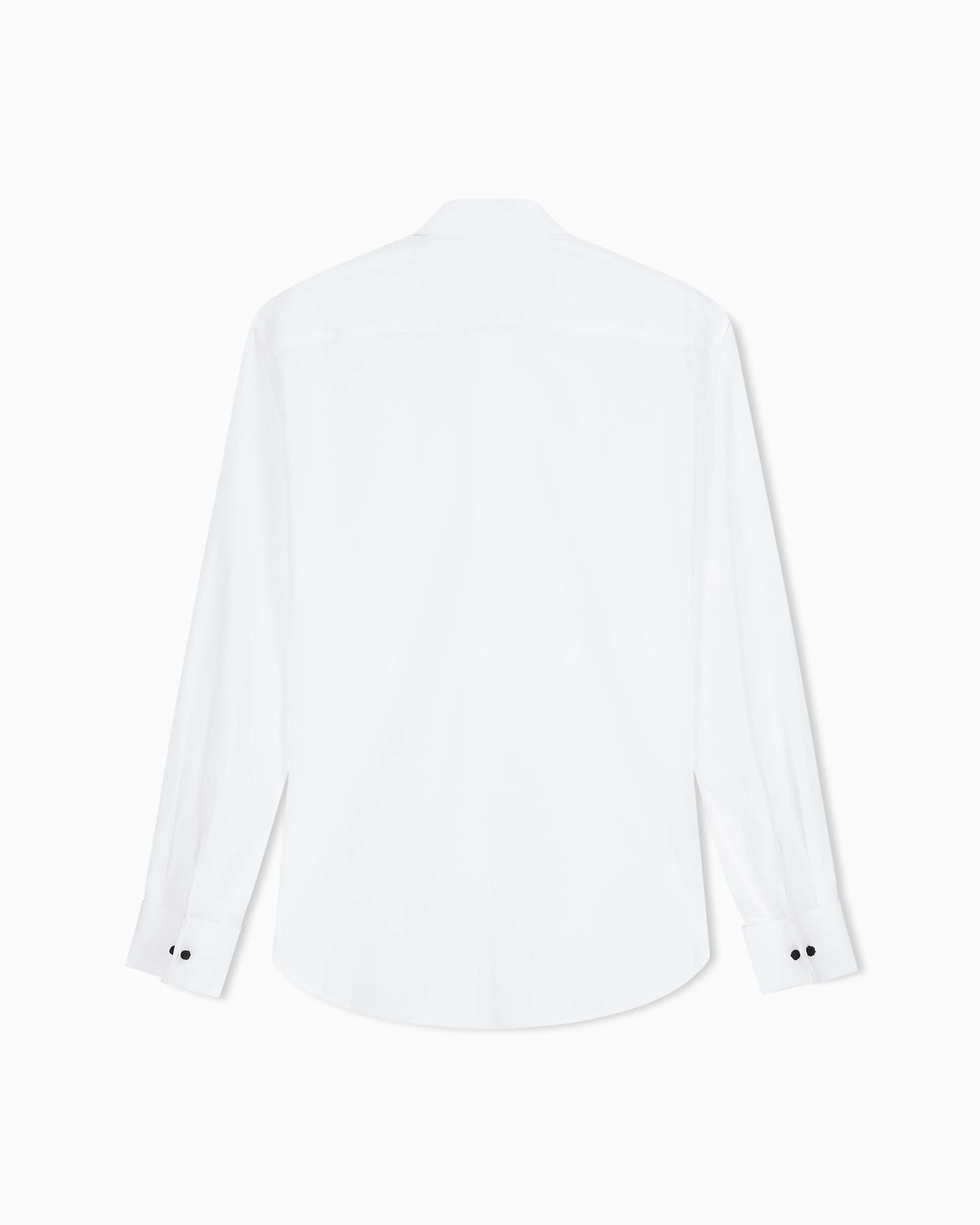 Cotton tuxedo shirt with pleated detail