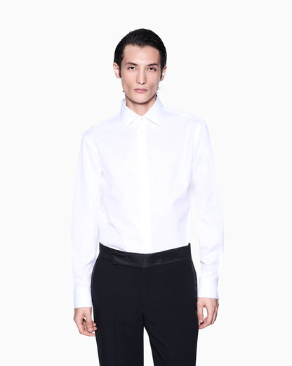 Dress shirt in soft cotton with a French collar