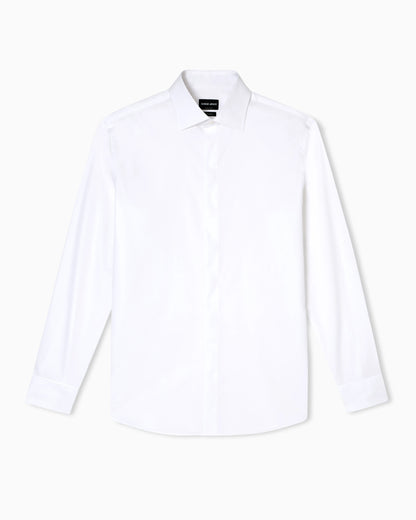 Dress shirt in soft cotton with a French collar