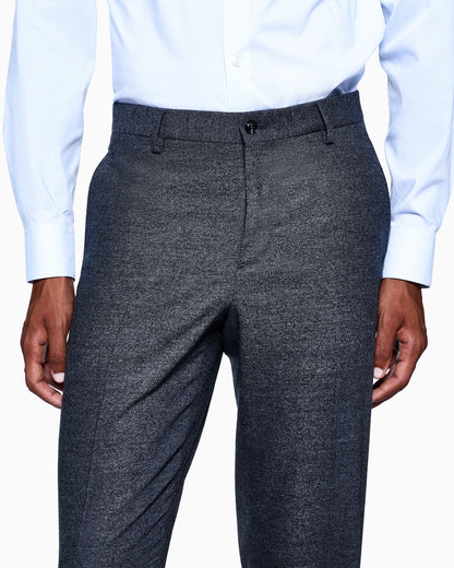 Napoli Line double-breasted suit in denim-effect virgin wool and cashmere