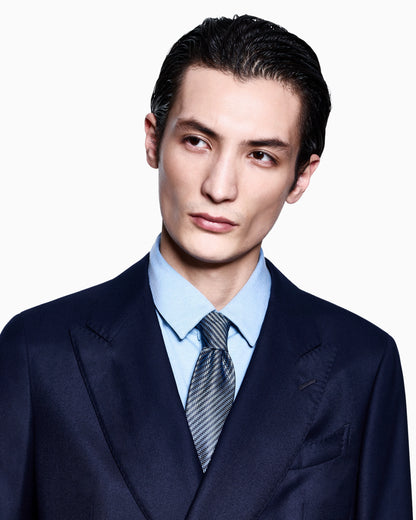 Napoli Line linen wool twill double-breasted suit