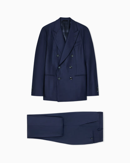 Napoli Line linen wool twill double-breasted suit