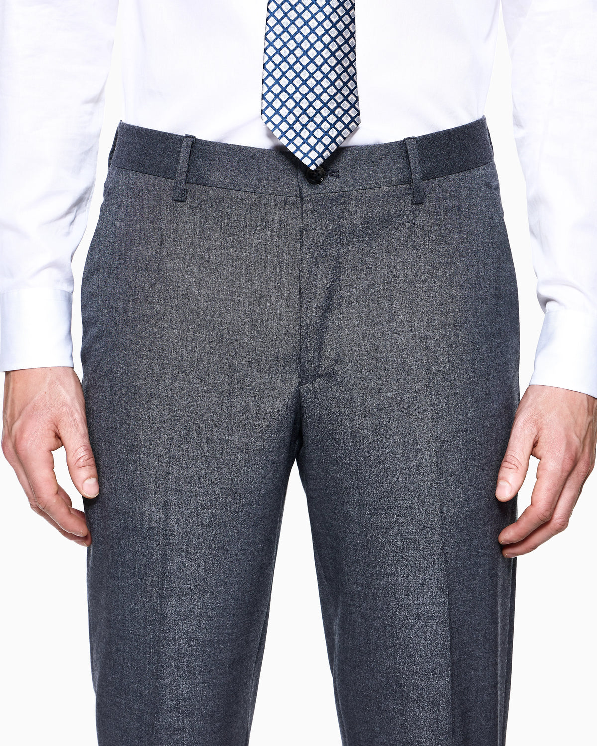Napoli Line double-breasted suit in mélange cashmere and silk