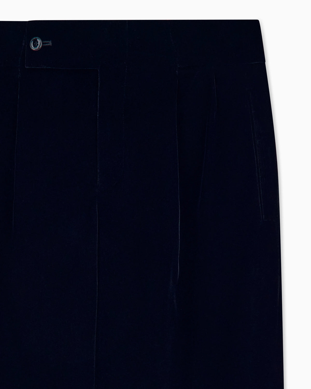Oversized trousers in smooth stretch velvet