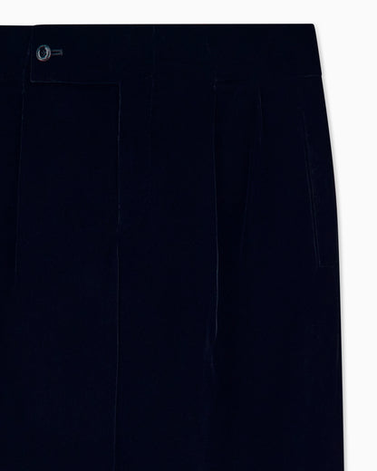 Oversized trousers in smooth stretch velvet