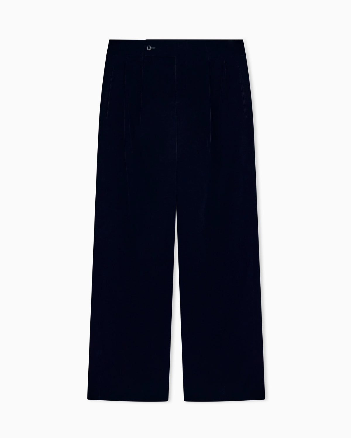Oversized trousers in smooth stretch velvet