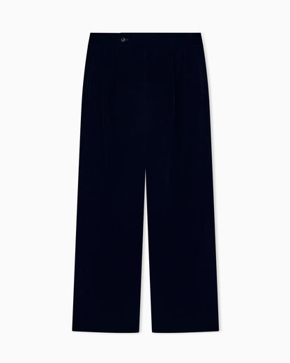 Oversized trousers in smooth stretch velvet