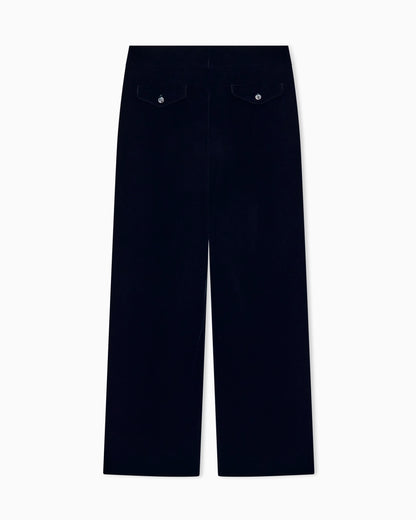 Oversized trousers in smooth stretch velvet
