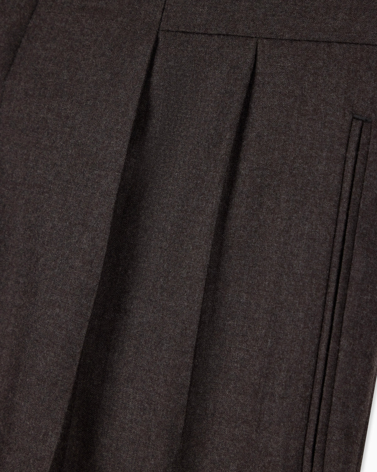 Oversized double pleat trousers in virgin wool flannel