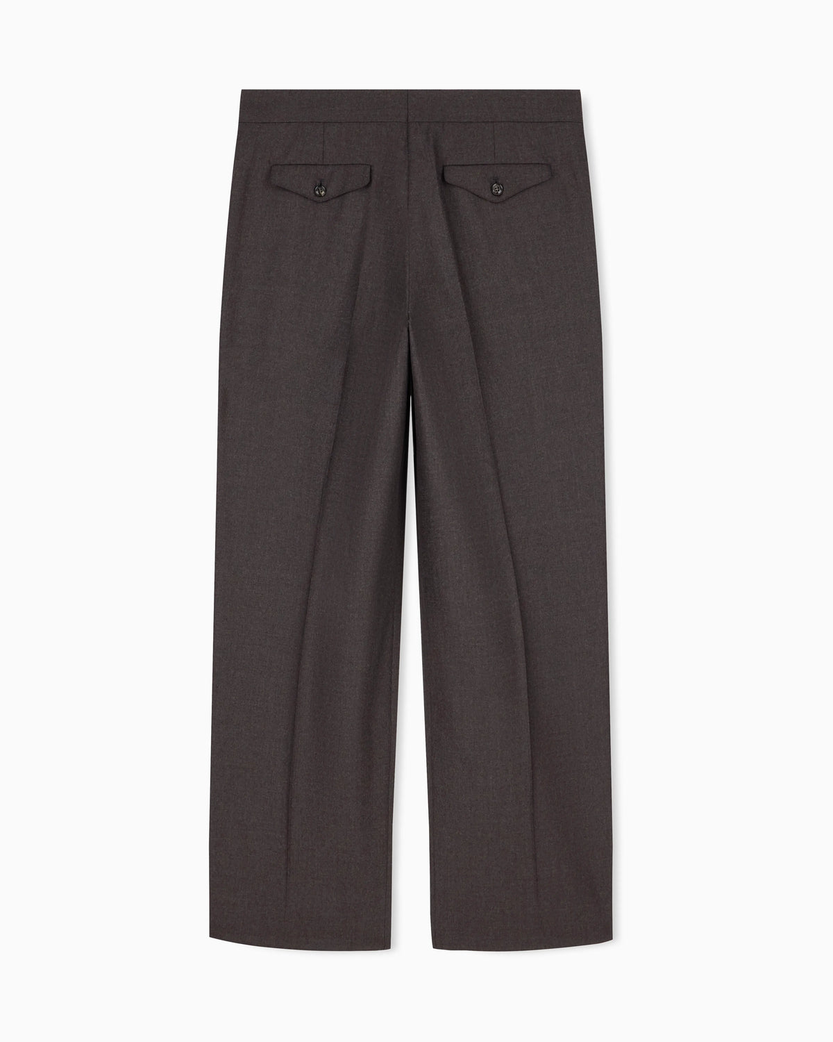 Oversized double pleat trousers in virgin wool flannel