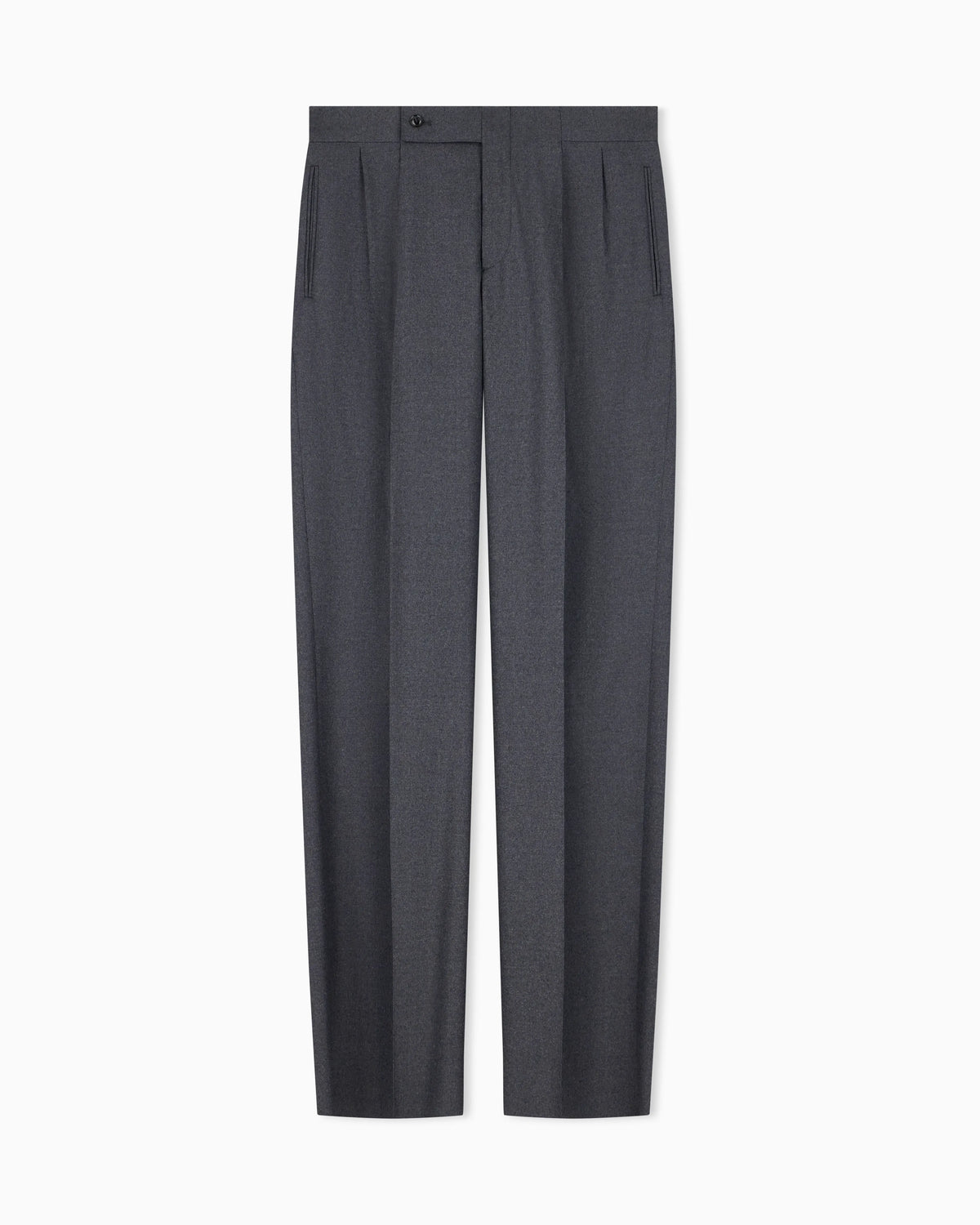 Oversized double pleat trousers in virgin wool flannel