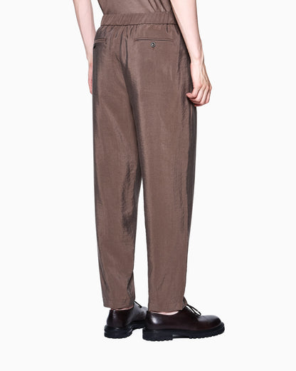 Trousers regular fit in washed silk blend