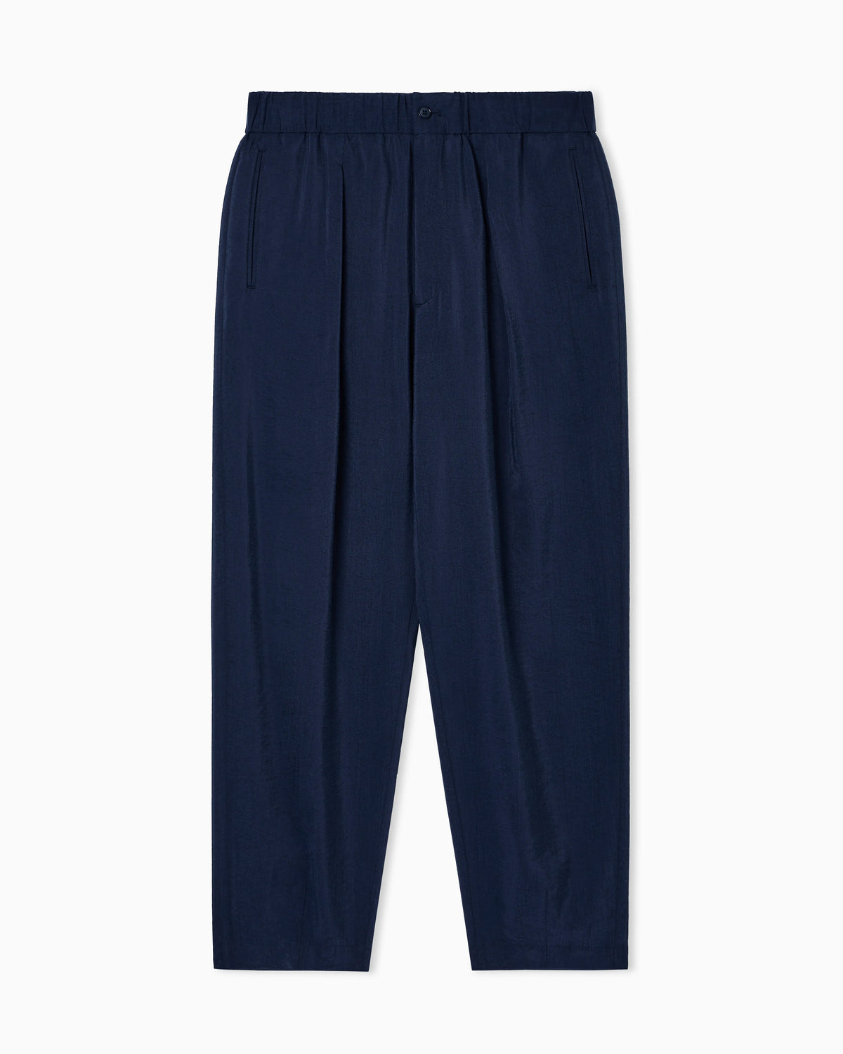 Trousers regular fit in washed silk blend