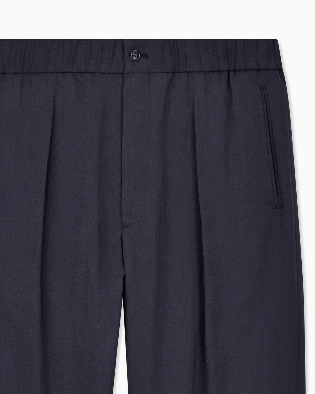 Trousers regular fit in washed silk blend