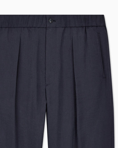Trousers regular fit in washed silk blend