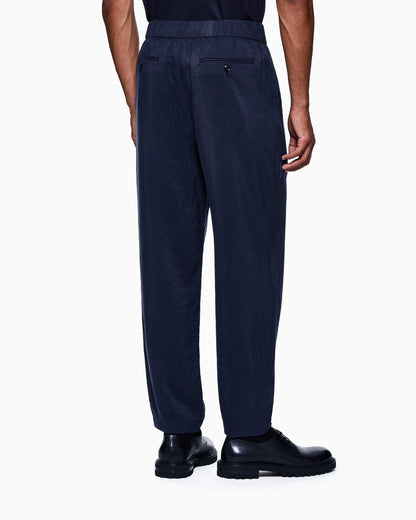 Trousers regular fit in washed silk blend