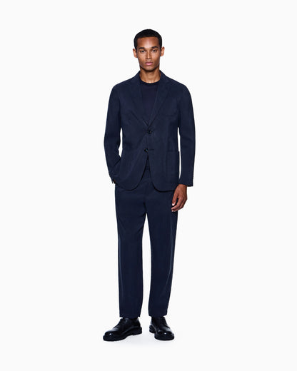 Trousers regular fit in washed silk blend