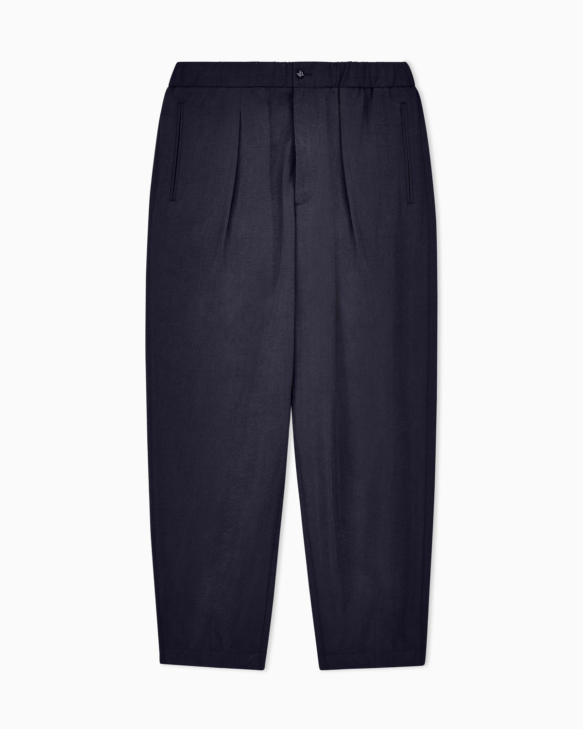 Trousers regular fit in washed silk blend