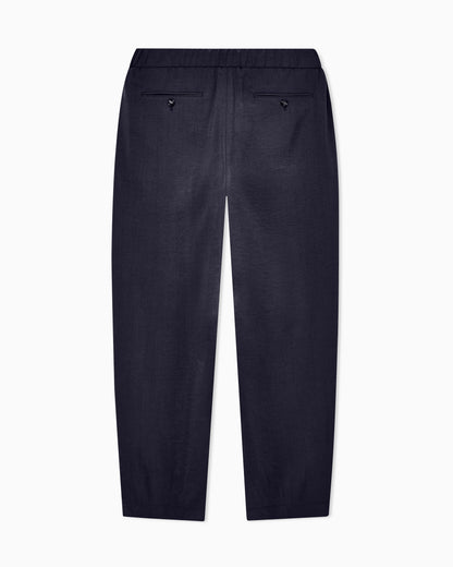 Trousers regular fit in washed silk blend