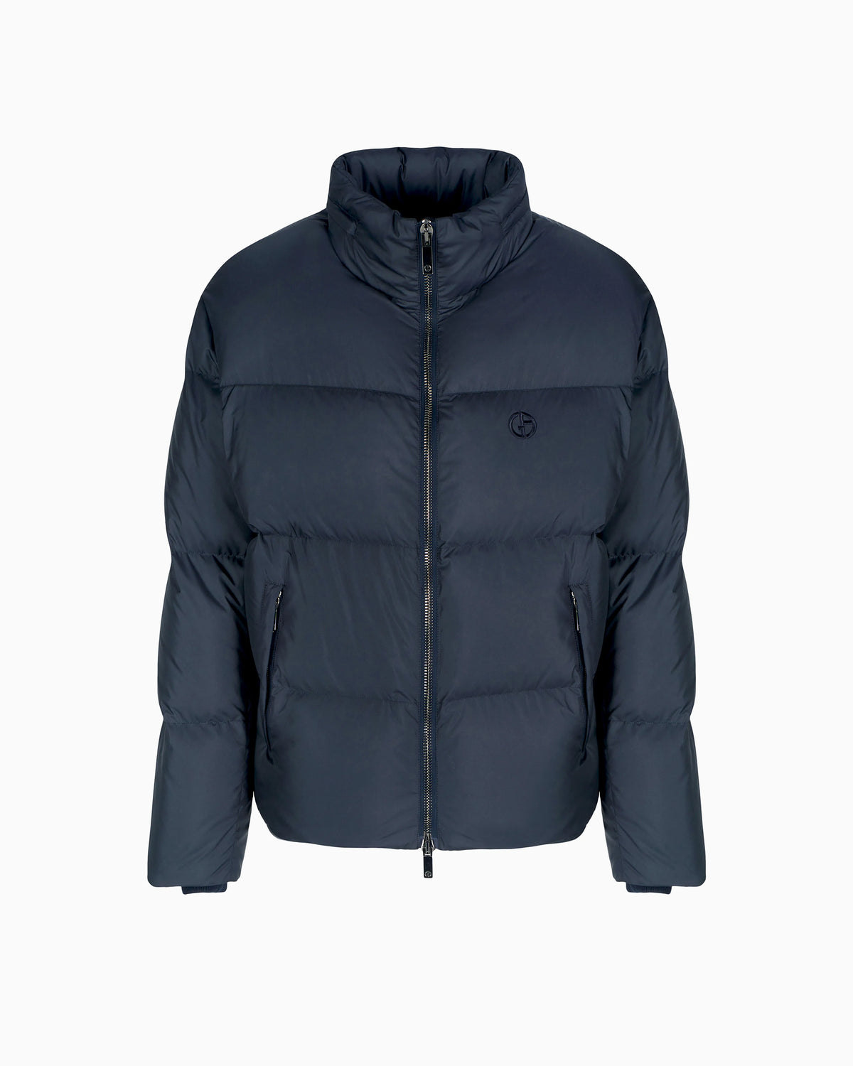 Bomber jacket with goose-down padding