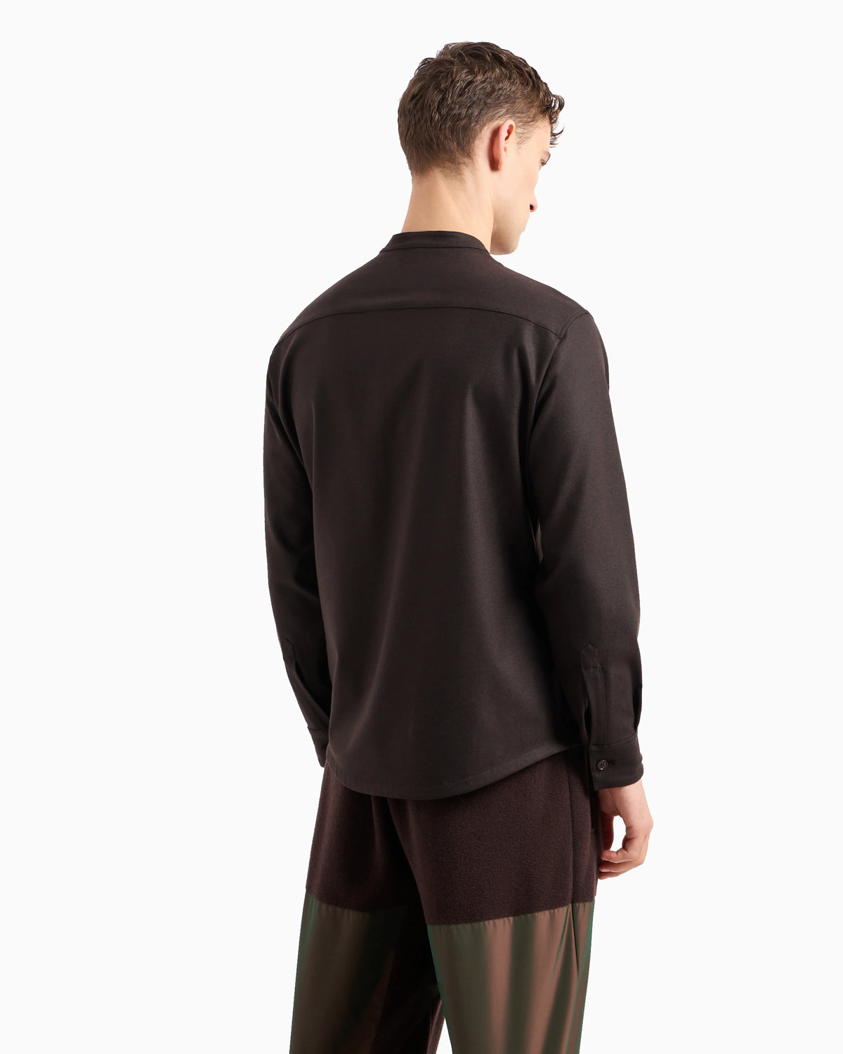 Cashmere drap zip-up shirt-jacket