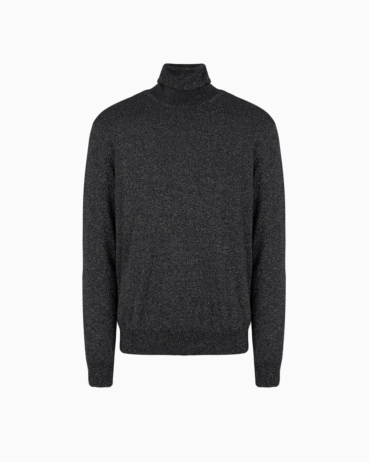 Giorgio’s rollneck jumper in cashmere, silk and lurex