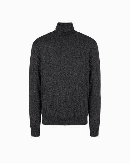 Giorgio’s rollneck jumper in cashmere, silk and lurex