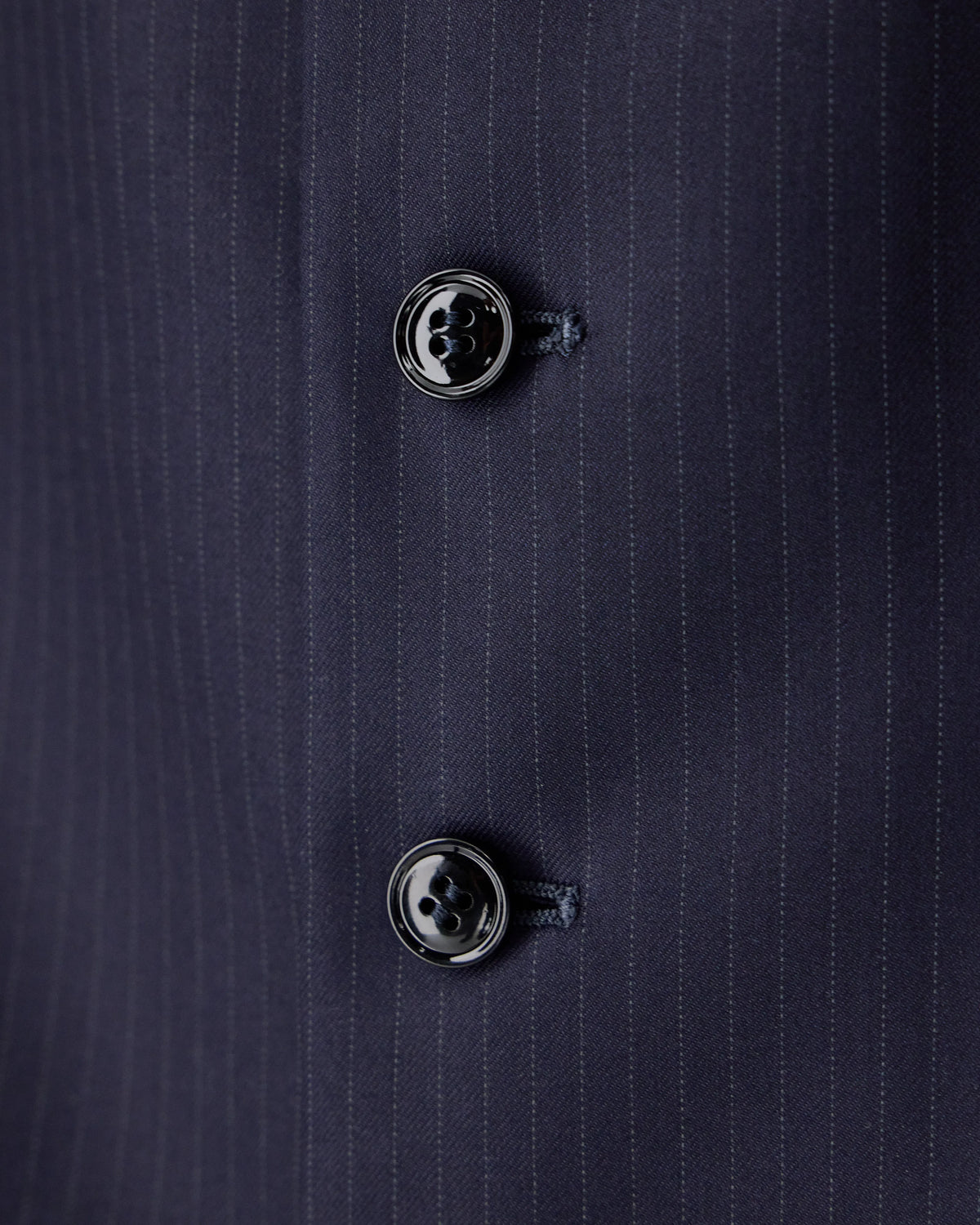 Single-breasted pinstripe vest in pure virgin wool