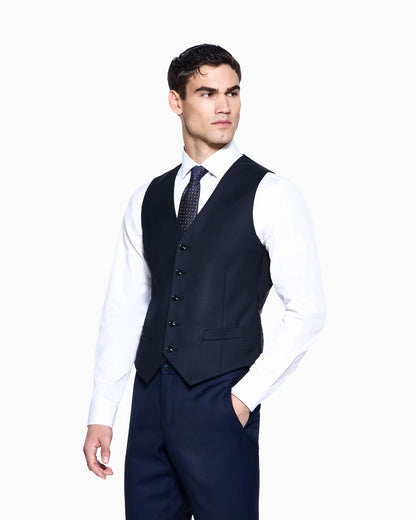 Single-breasted waistcoat in virgin wool