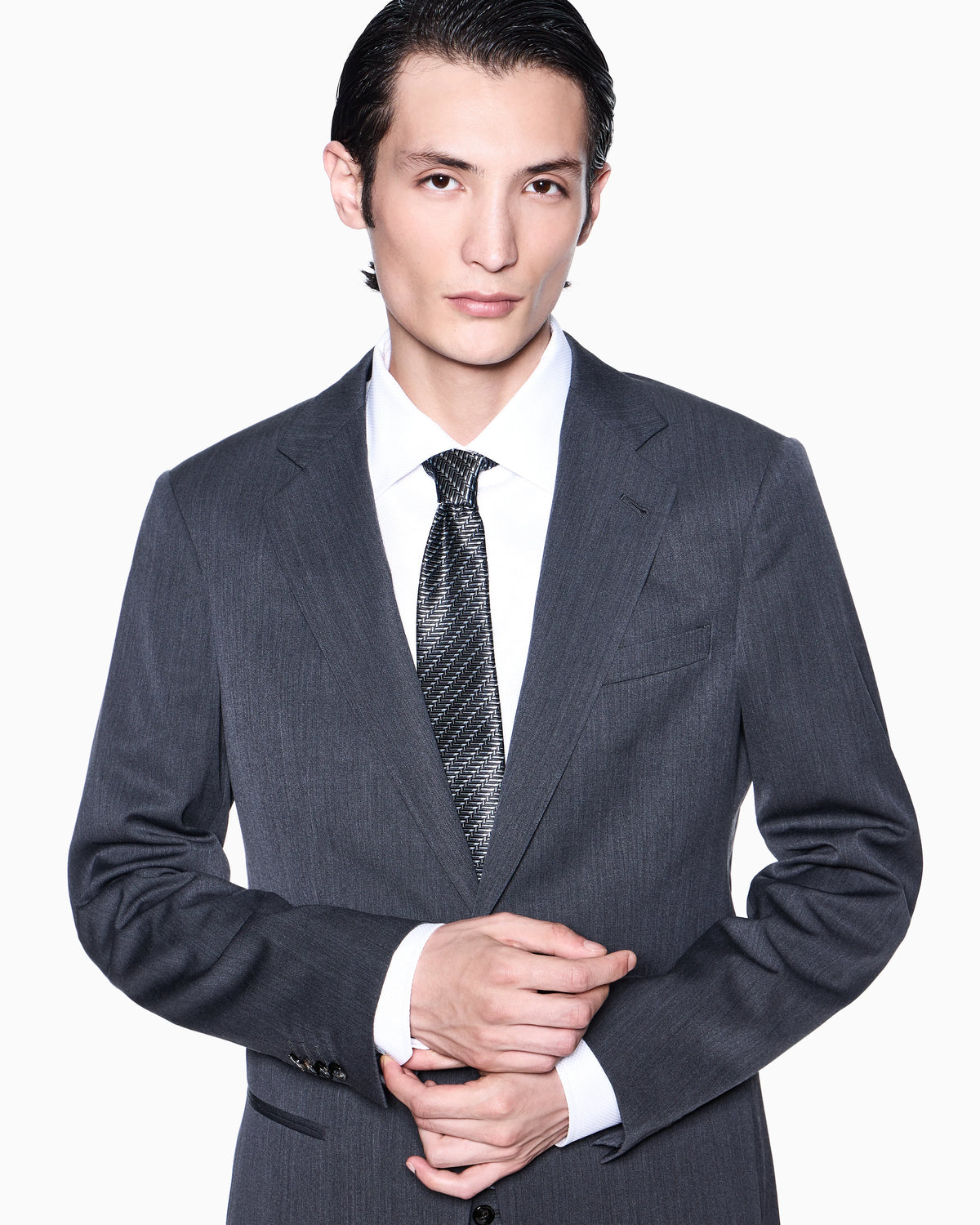 Soho Line single-breasted suit in wool twill