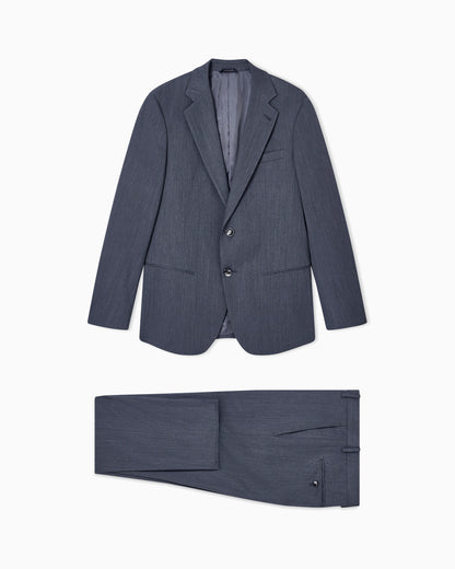 Soho Line single-breasted suit in wool twill