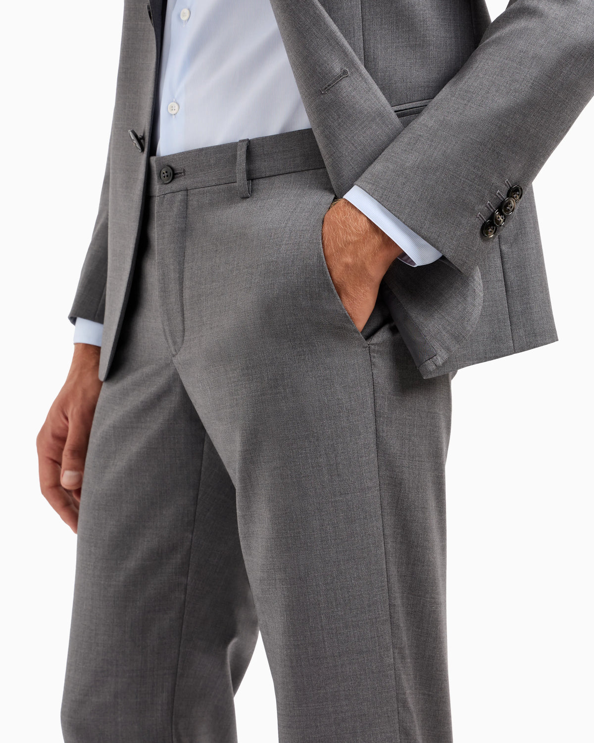 Single-breasted Soho Line suit in virgin wool and cashmere