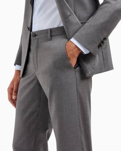 Single-breasted Soho Line suit in virgin wool and cashmere
