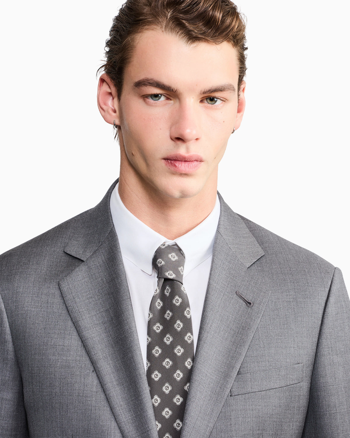 Single-breasted Soho Line suit in virgin wool and cashmere