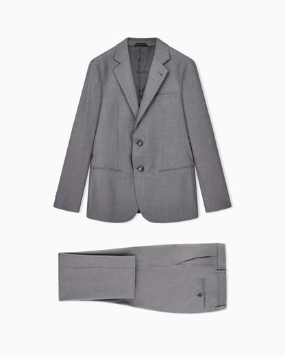 Single-breasted Soho Line suit in virgin wool and cashmere