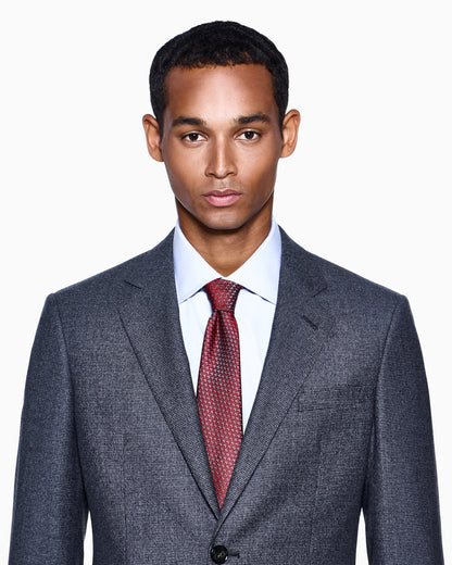 Soho Line single-breasted suit in virgin wool with a houndstooth motif