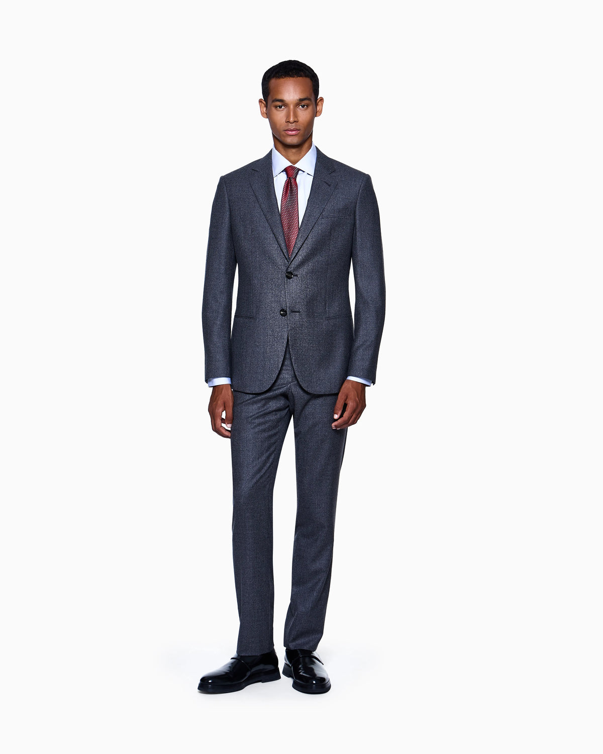 Soho Line single-breasted suit in virgin wool with a houndstooth motif