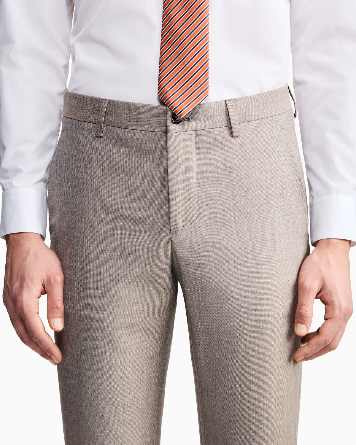 Soho Line single-breasted suit in wool, silk and linen grisaille